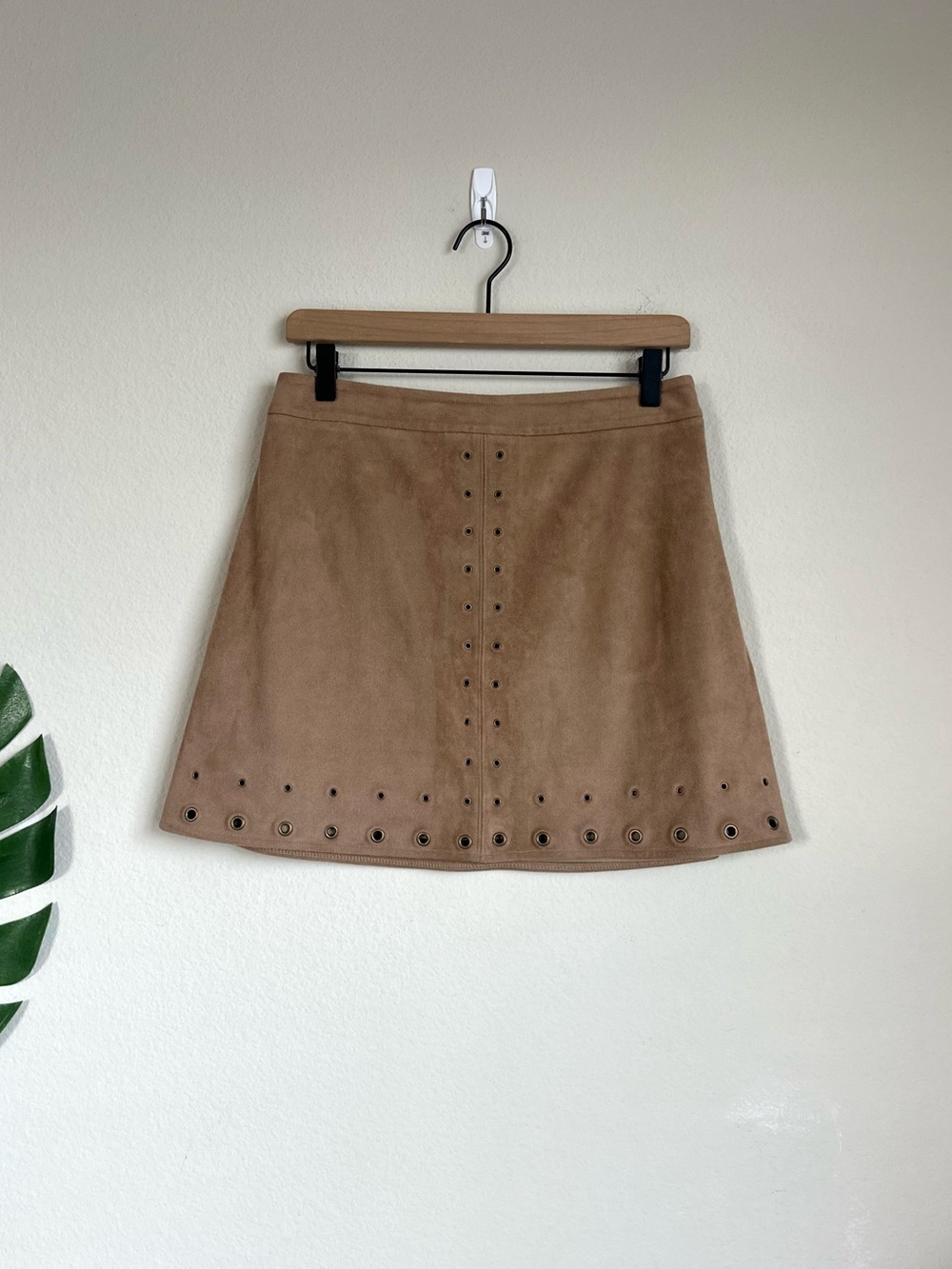 Express Grommet Faux Suede Western Skirt